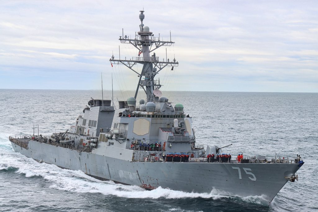 US Destroyer intercepts three missiles from Yemen's Houthi rebels.